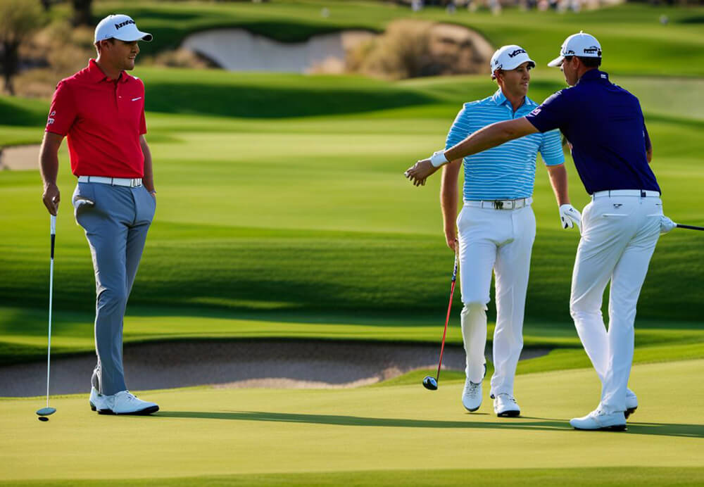 Scottie Scheffler and Justin Thomas at the WM Phoenix Open